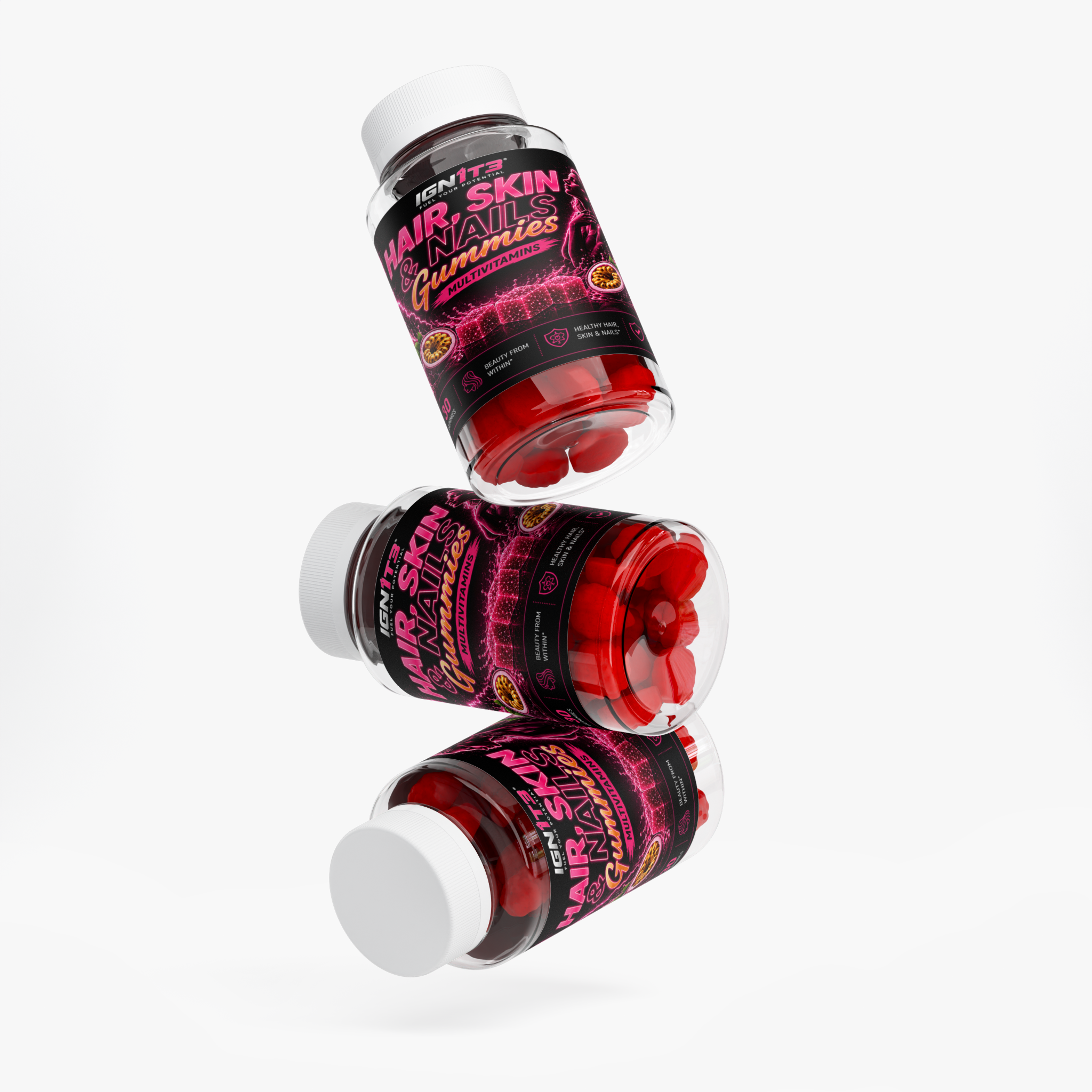 IGN1T3 - Hair, Skin & Nails Gummies  - Juicy Passion Fruit