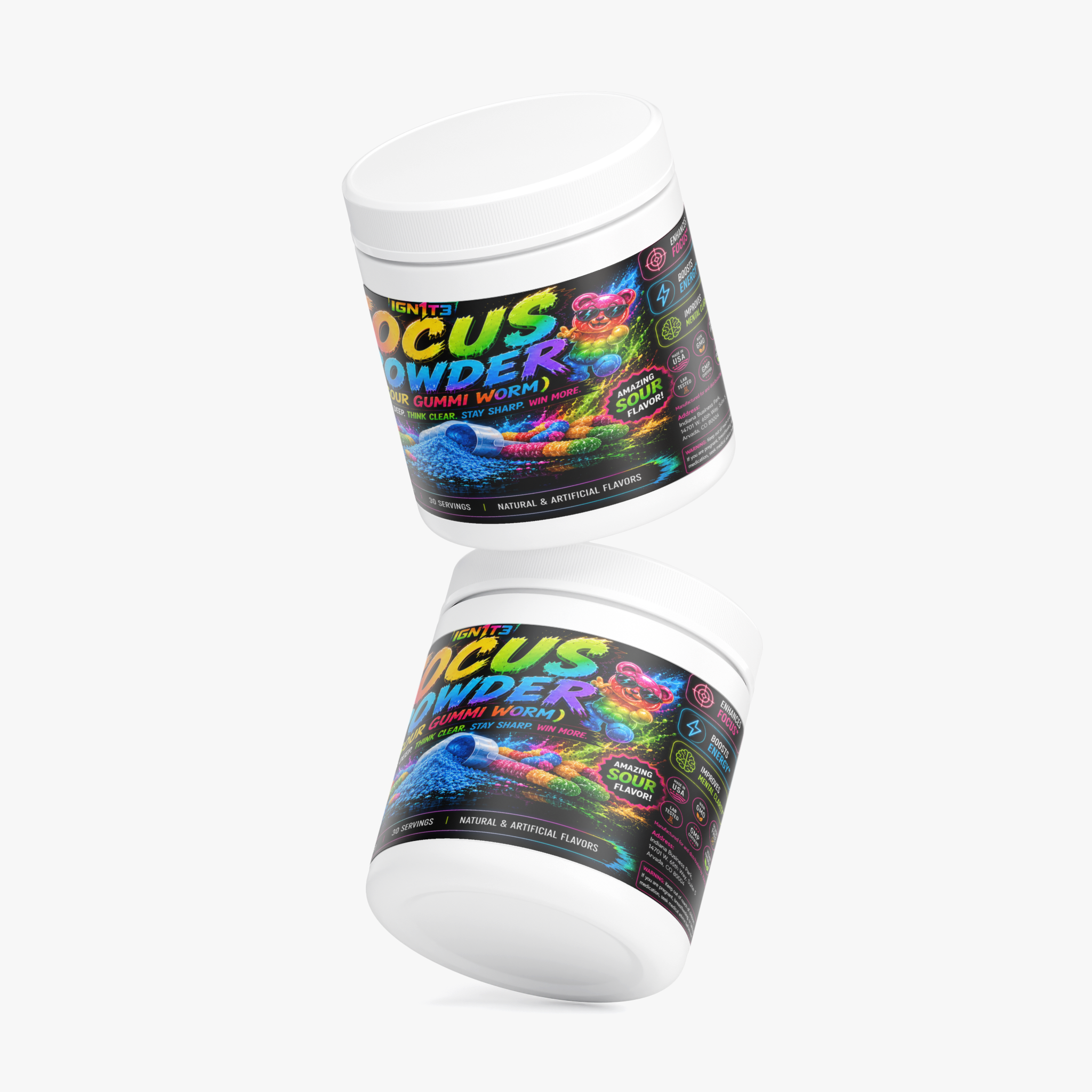 IGN1T3 - Focus Powder - Sour Gummi Worm Flavour