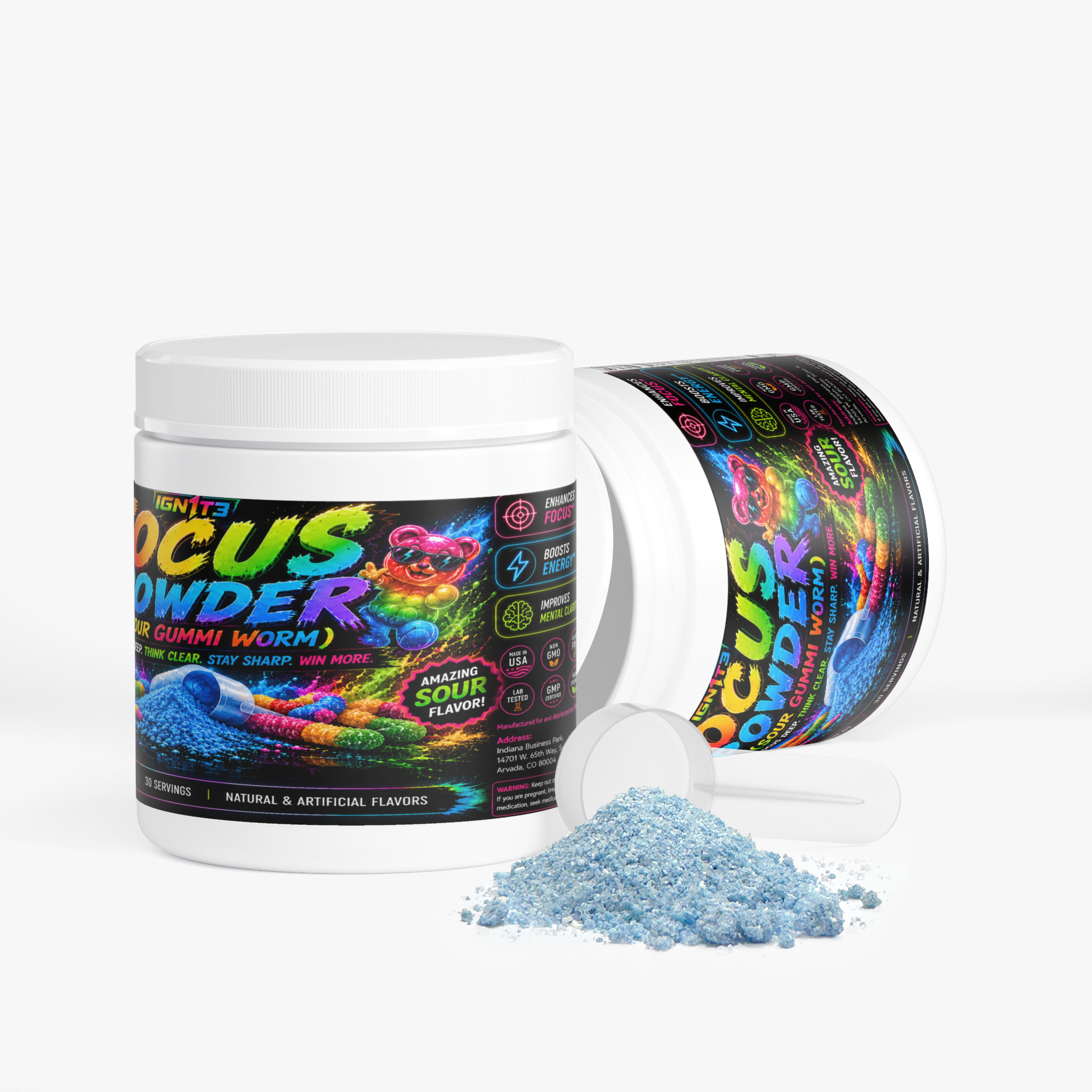 IGN1T3 - Focus Powder - Sour Gummi Worm Flavour