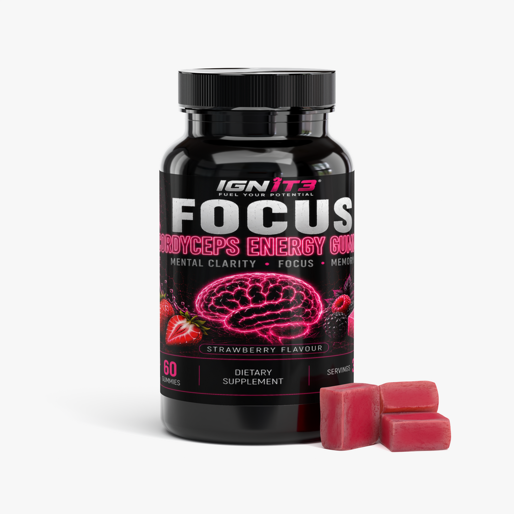 IGN1T3 - Focus - Strawberry Cordyceps Energy Gummies