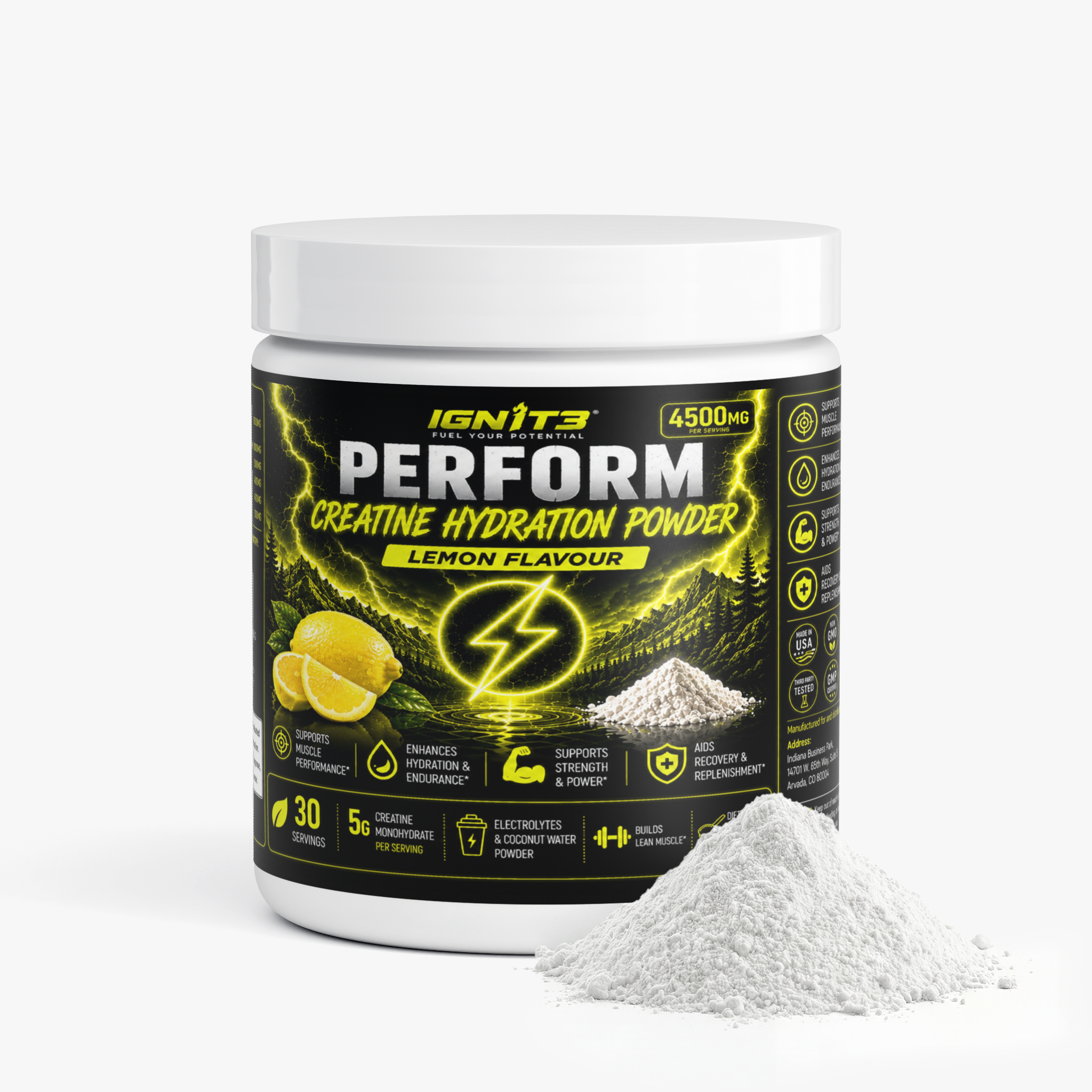IGN1T3 - Performance - Creatine Hydration Powder - Juicy Lemon