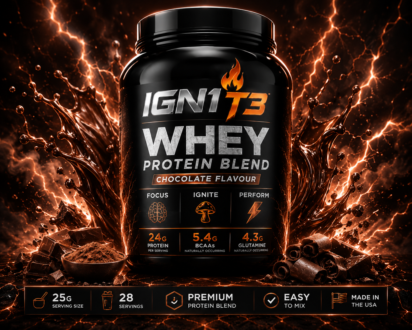 IGN1T3 - Performance Whey Protein Blend - Chocolate